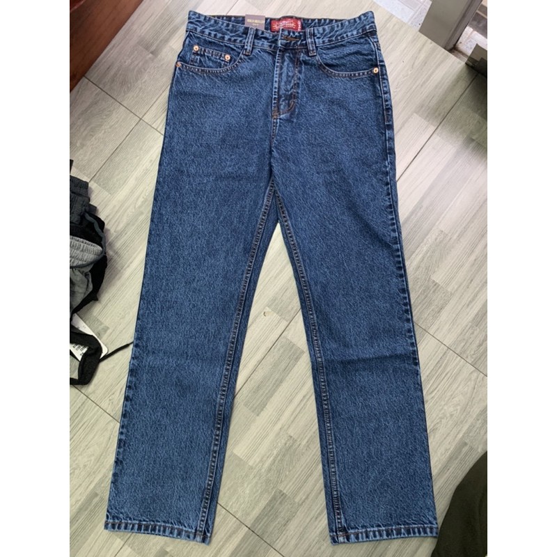 Quần Jeans Nam Trung Niên Ống Đứng ,Phom Ống Rộng ,Đáy Quần Dài ,Túi Sau, Ống 21Cm ,Phù Hợp Cho Các Bác NamTrung Niên