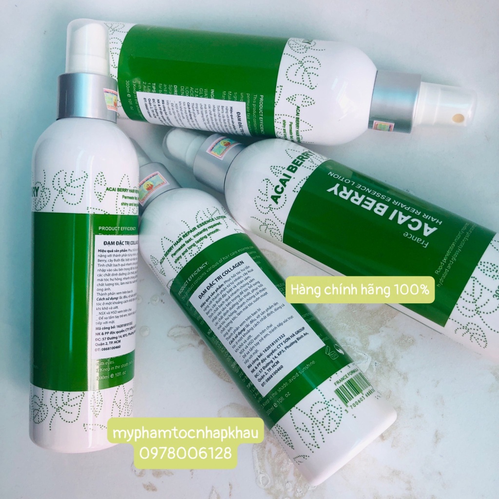 Xịt dưỡng đạm chăm sóc dưỡng tóc Collagen Acai Berry 300ml