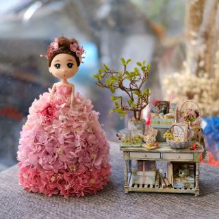 Búp bê HOA KHÔ handmade (Hàng đặt)