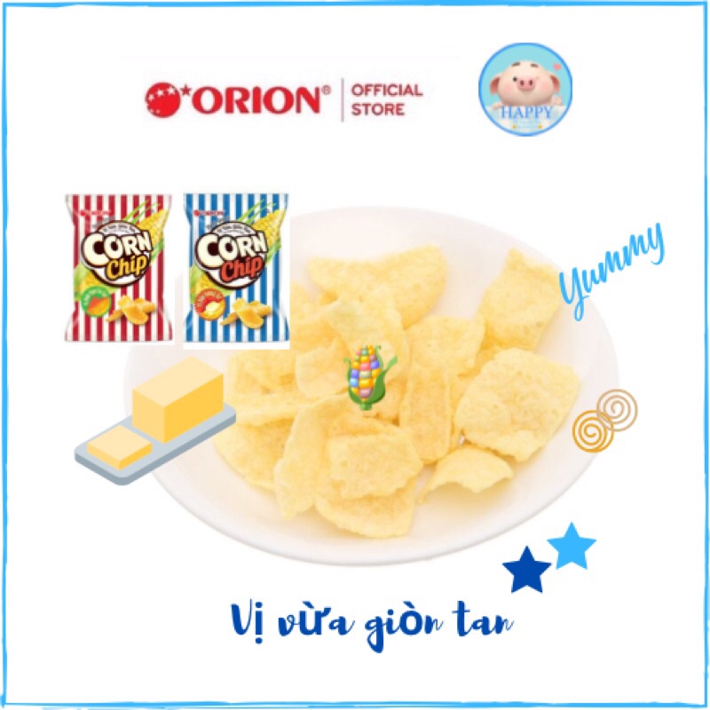 Bánh snack bắp Orion Corn Chip vị bắp nướng bơ/ ngọt và cay gói 35g