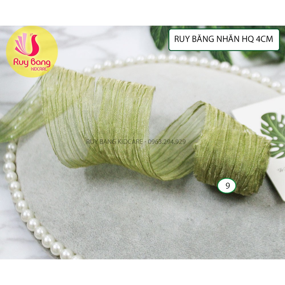 Ruy băng voan nhăn 4cm ( Cuộn 2m)