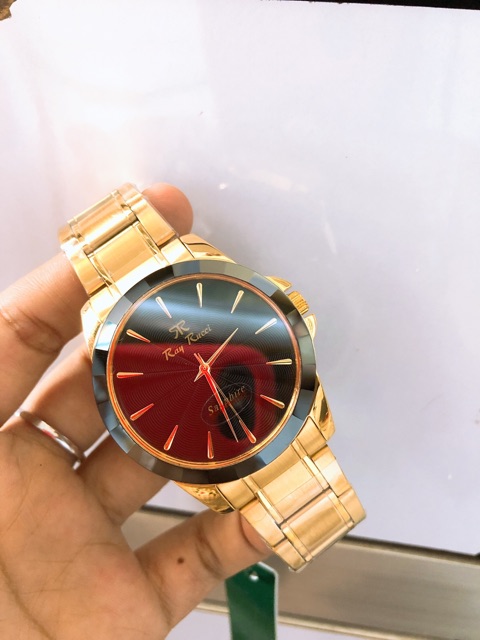 Đồng hồ nam Ray Rucci kính saphia chống trầy,có clip