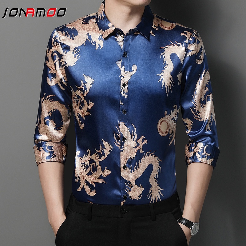 Áo sơ mi tay dài họa tiết kẻ ô 3 màu thời trang công sở cho nam