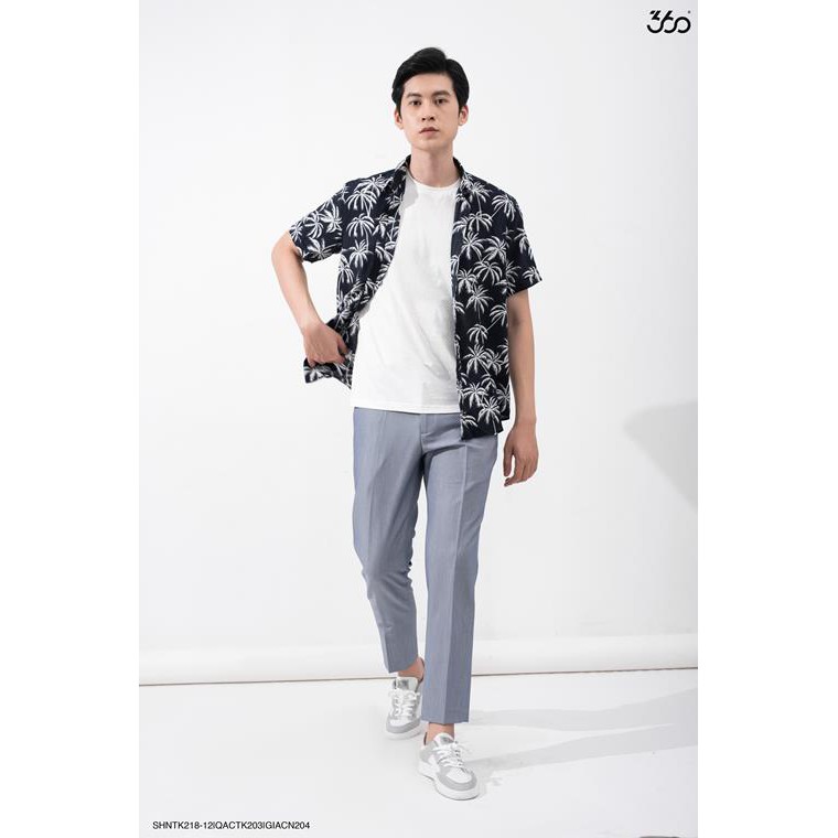 Áo sơ mi nam 360 BOUTIQUE ngắn tay họa tiết - SHNTK218-12 | BigBuy360 - bigbuy360.vn
