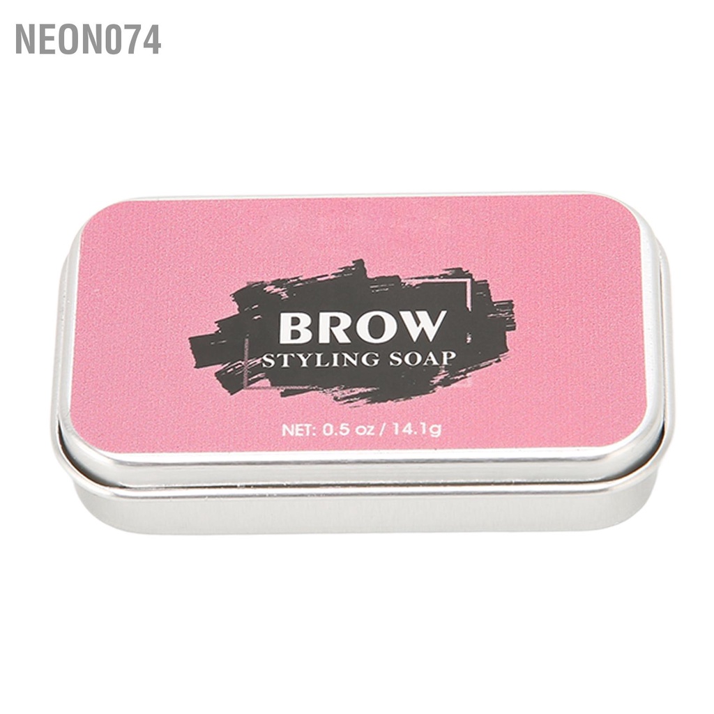 Neon074 Xà phòng tạo kiểu chân mày 3D Stereo Natural Long Lasting Moisturizing Eyebrow Soap Kit để trang điểm