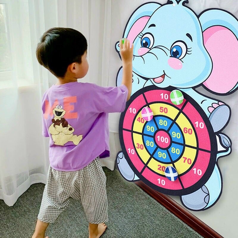 Đồ chơi súng bắn bóng gai khủng long tặng kèm 6 bóng và tấm bắn bóng khủng long an toàn cho bé vui chơi