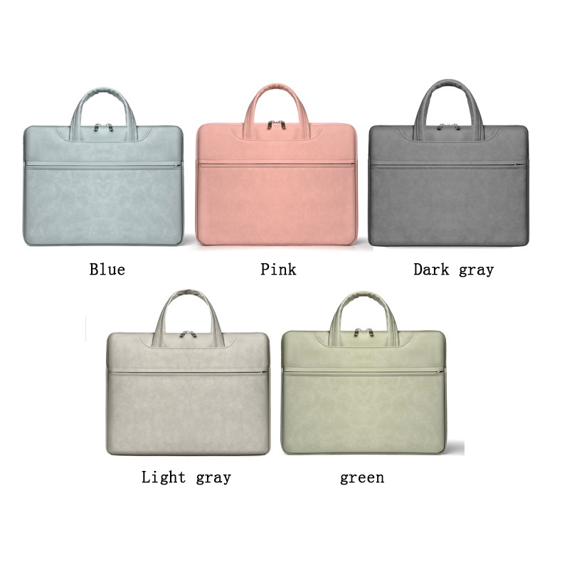 Túi đựng máy tính xách tay bằng da PU chống nước thích hợp cho Macbook Air 13 14 15.6 Inch