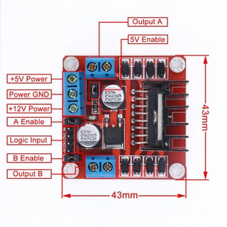 Module điều khiển động cơ, mạch cầu H cho động cơ  L298N đỏ