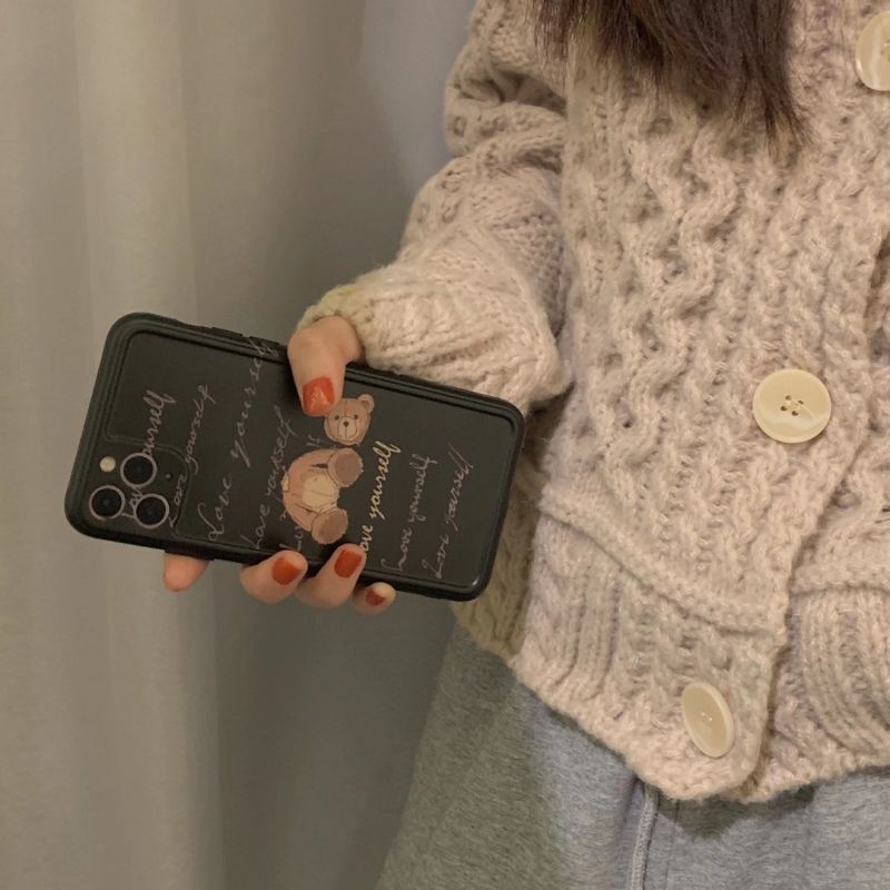 Ốp điện thoại họa tiết gấu thời trang cho Iphone 12pro Max 12mini 11pro Max X Xs Max Xr Se 2020 7 8+ | BigBuy360 - bigbuy360.vn