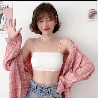 Áo ống hai dây có móc cài tiện dụng , Áo bra quây tăm Ms 1601