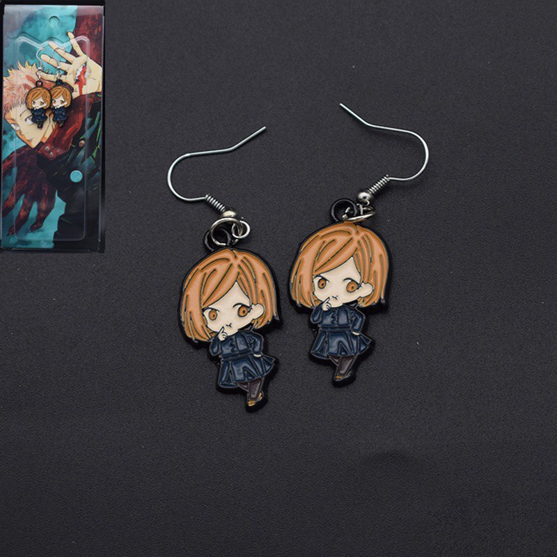 Anime Jujutsu Kaisen Stud Earring Yuji Itadori Satoru Gojo Acrylic Earrings Resin Epoxy Jewelry