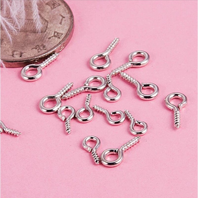 Khoen sắt có ren nhọn, vít mắt cừu, móc ren nhọn cho các bạn làm đồ thủ công, móc khóa, DIY