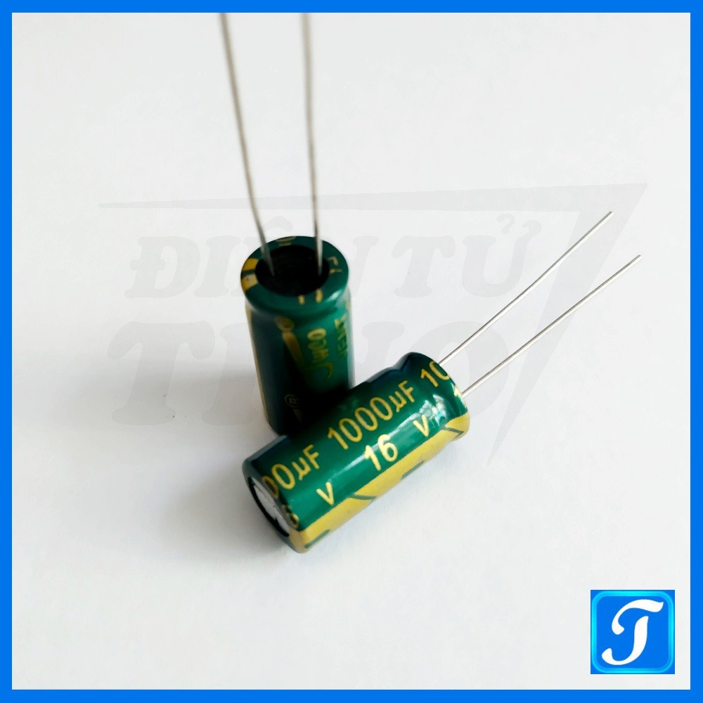 Tụ Hóa Tụ Phân Cực 1000uF 16V 8x16mm Xuyên Lỗ