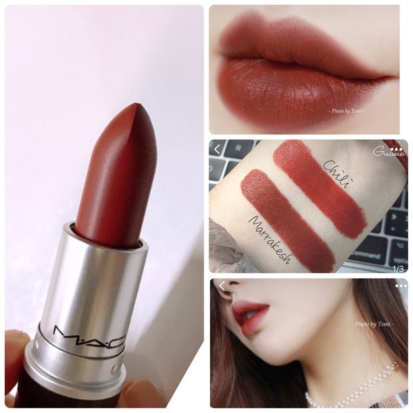 Son Mac màu 602 Chili Đỏ gạch siêu đẹp, chuẩn auth, Tiệm Son Ruby