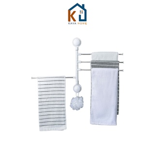 [𝐗𝐚̉ 𝐊𝐡𝐨] [𝐒𝐢̉ 40𝐤 ] Giá treo khăn loại 3 thanh Inox xoay 180 độ dán tường nhà tắm Chi