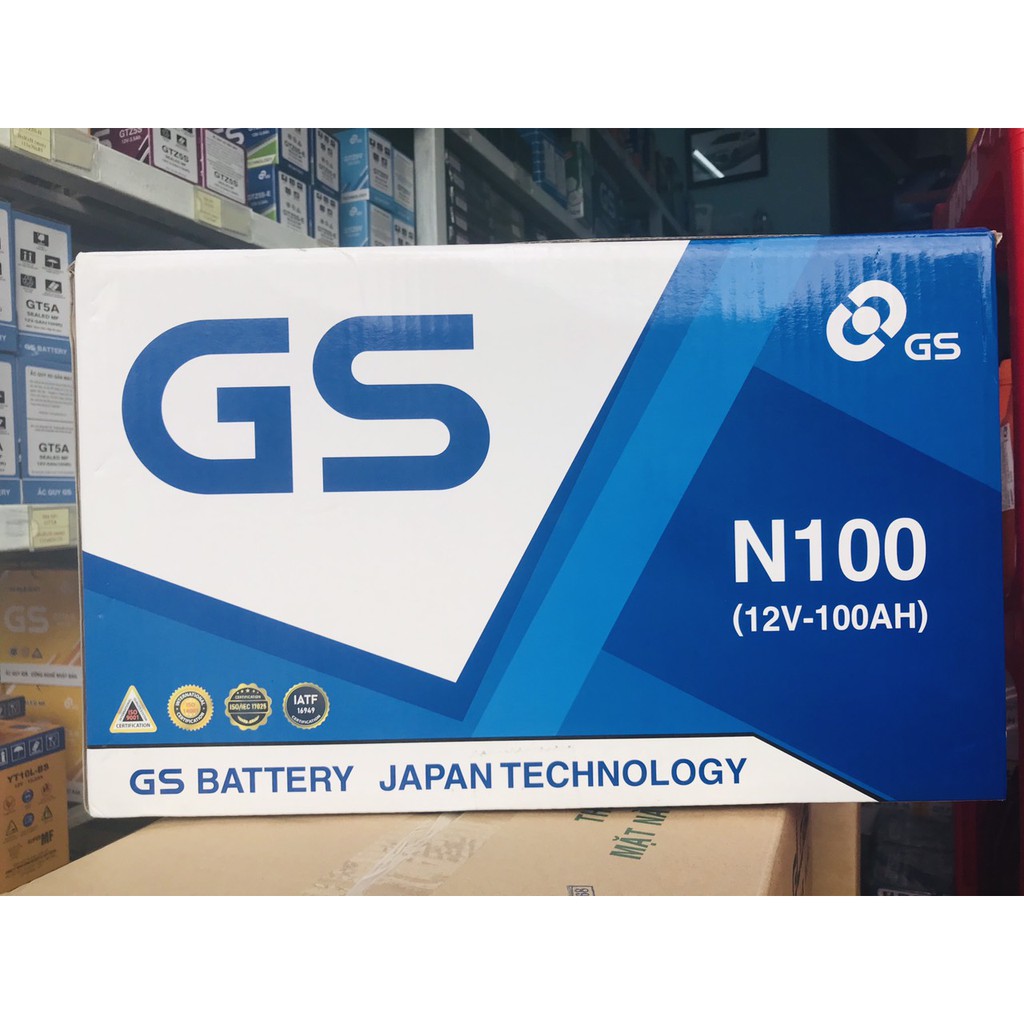 BÌNH ẮC QUY Ô TÔ GS N100 (12V - 100AH)