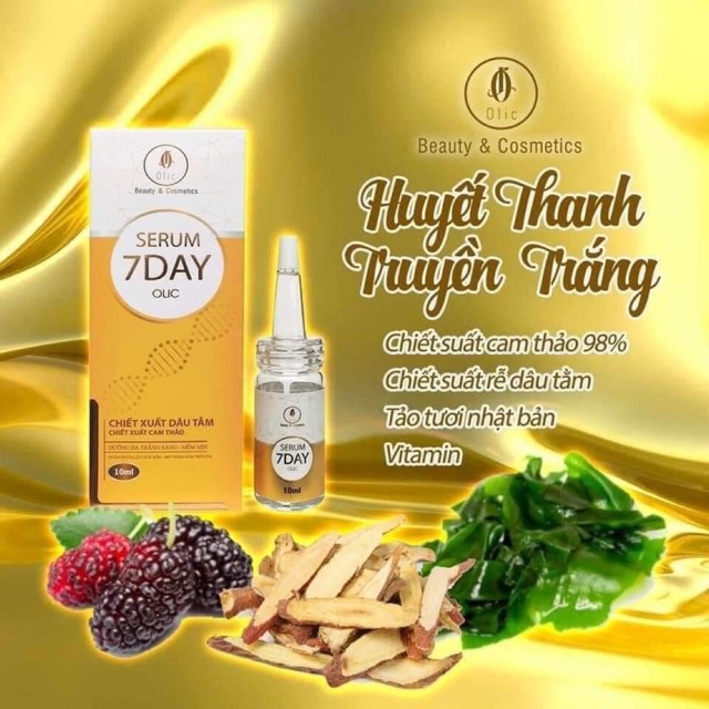SERUM HUYẾT THANH TRUYỀN TRẮNG 7 DAY OLIC 10ml Dưỡng Trắng - Xóa nhăn - Nâng cơ