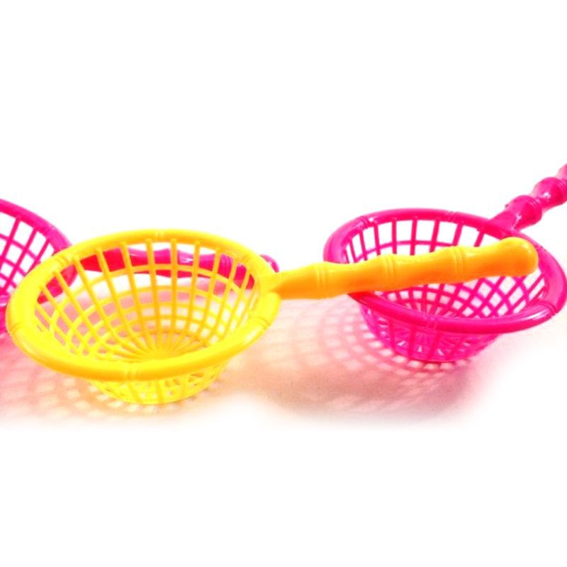 Vợt Lưới Bắt Cá Bằng Nhựa 16.5cm Có Tay Cầm Tiện Dụng Cho Bé Màu Sắc