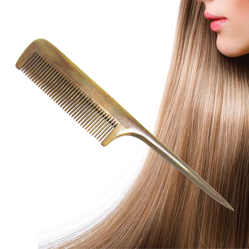 1 Lược Chải Tóc Đuôi Nhọn Bằng Gỗ Cho Nữ