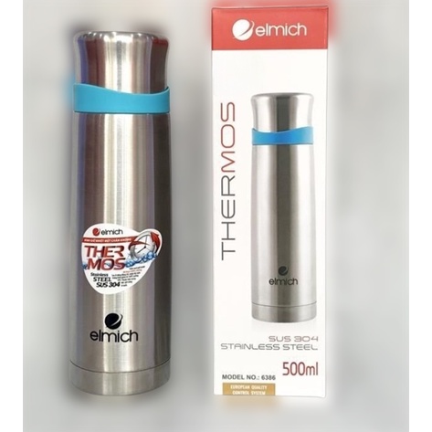 Bình Giữ Nhiệt Elmich Inox 304 500ml model-6386, Tiêu chuẩn Châu Âu, Inox 304 an toàn cho sức khoẻ
