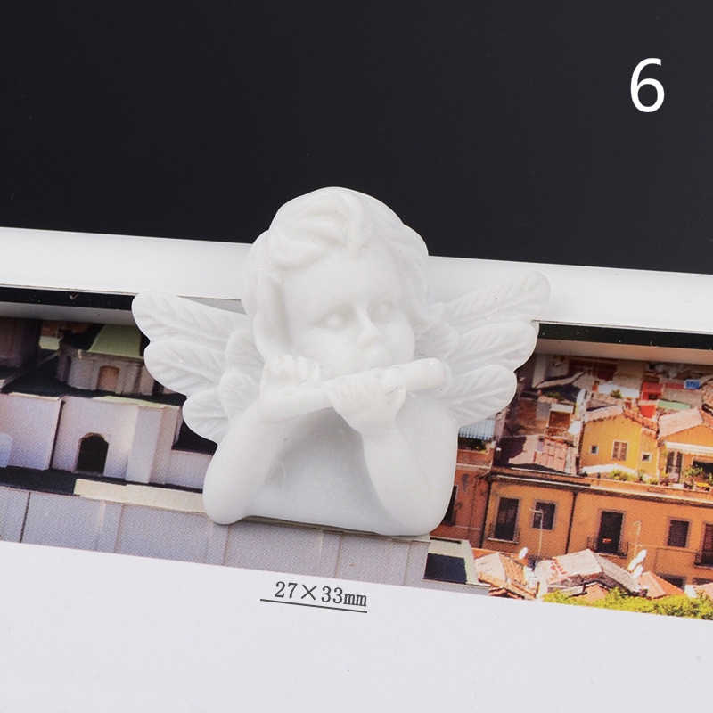 Set 5 phụ kiện bằng nhựa resin hình thiên thần để trang trí tiện dụng