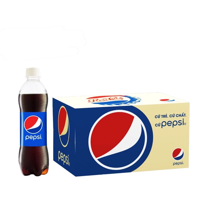 Thùng 24 lon nước ngọt có gaz Pepsi  và chai nước ngọt có gaz Pepsi