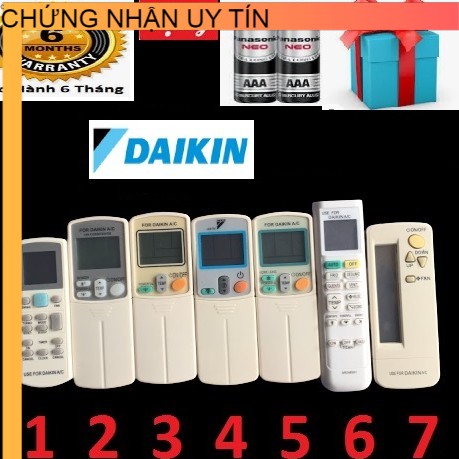 Điều Khiển điều hòa Daikin,remote điều hòa Daikin,Khiển từ xa máy lạnh Daikin