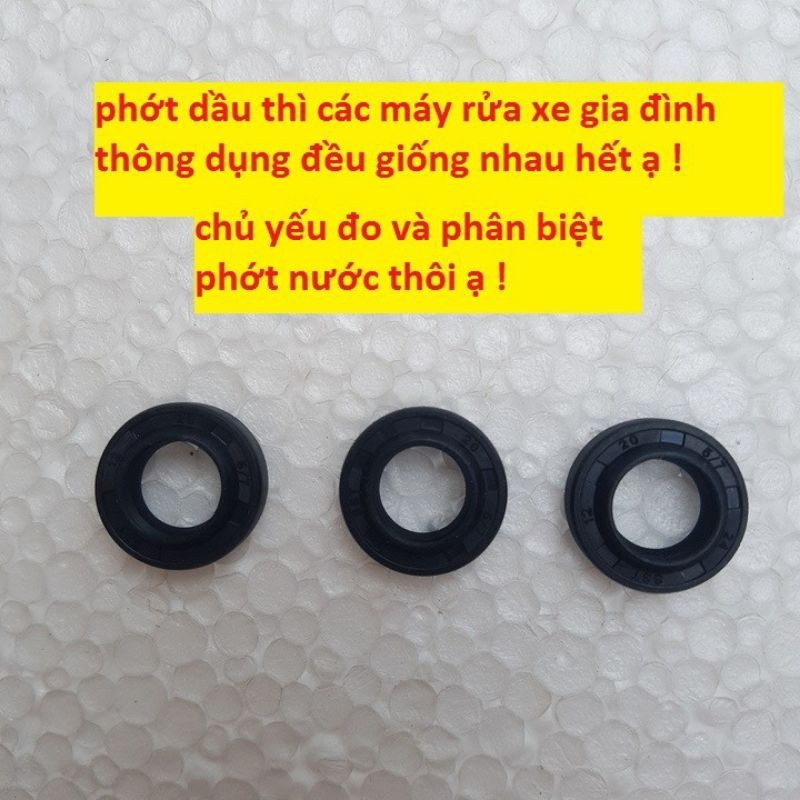 combo bộ phớt máy rửa xe mini thông dụng kích thước 12-18