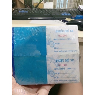 Cùi - phiếu giữ xe gắn máy in sẵn số 100 tờ