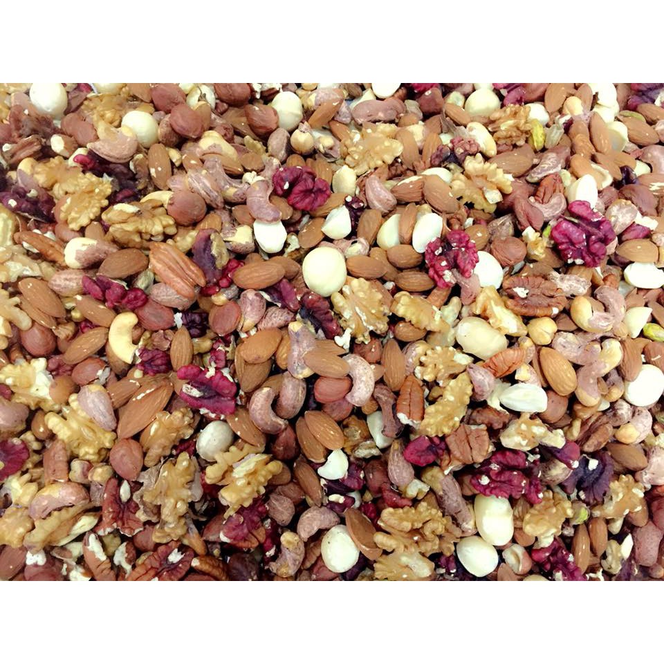 Hạt mix ăn liền 200g (5 loại hạt dinh dưỡng: macca, điều, óc chó, hạnh nhân, bí)