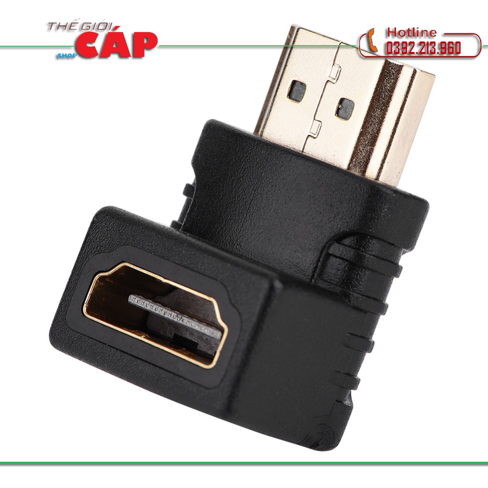 Đầu nối HDMI đổi góc chữ L 1 đầu âm 1 đầu dương Connect Adapter