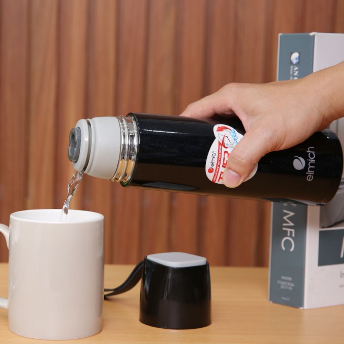 Bình giữ nhiệt Elmich EL3658 inox 304 500ml, màu Đen và Xanh