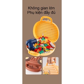 Bộ Đồ Chơi Lắp Ráp Cao Cấp Bé làm Kĩ Sư - Có Khoan Điện , Tua Vít, Cờ Lê - Đồ chơi Trí Tuệ