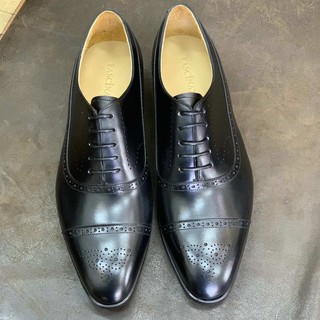 Giày Oxford - Kiểu Balmoral - Phom D - Da bê Ý - Đế khâu Blake