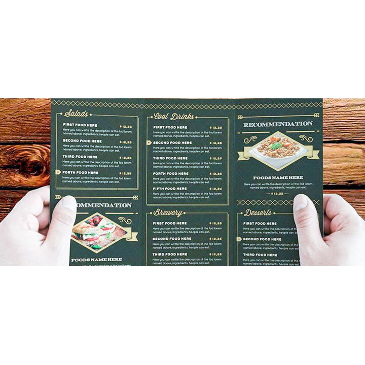 Menu Quán Cafe Trà Sữa Nhà Hàng- Menu Bồi Fomex Cực Bền