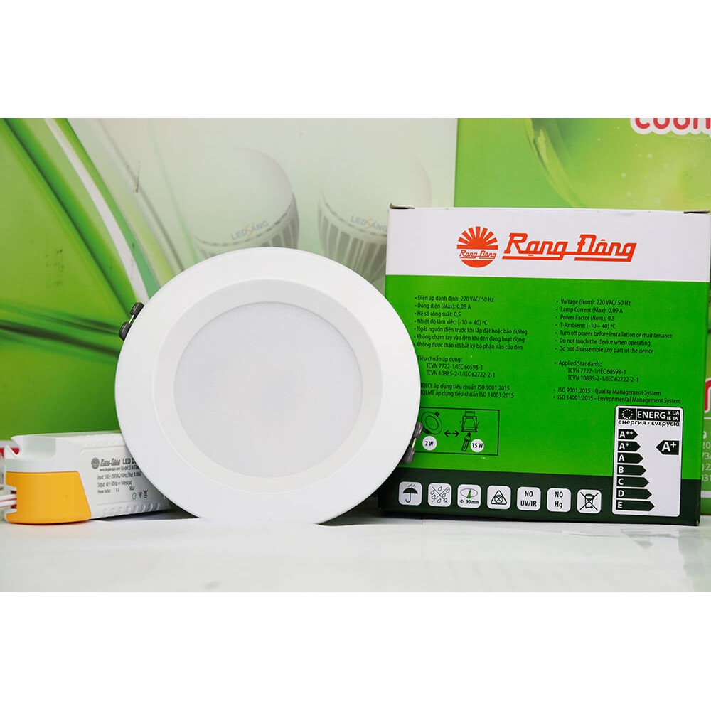 [CHÍNH HÃNG] Đèn LED âm trần Rạng Đông 7W, 9W, 12W ChipLED SAMSUNG