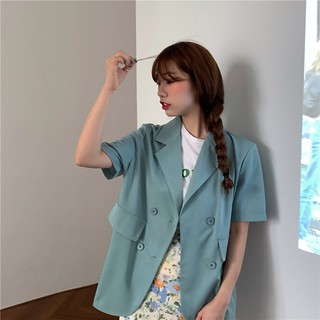 [SẴN]-Áo Blazer mỏng 1 lớp ngắn tay (C96)