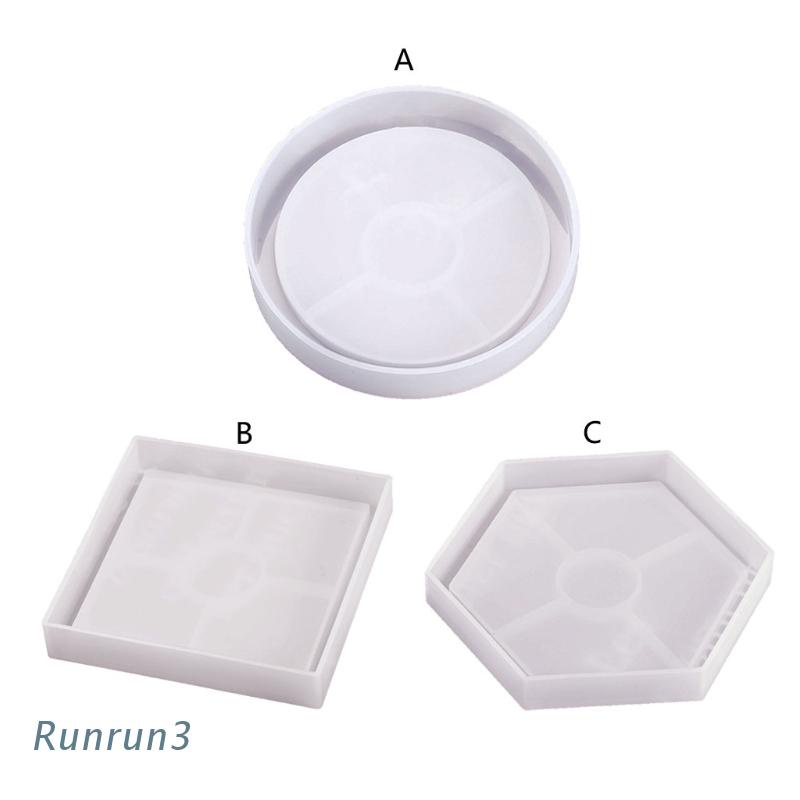 Khuôn silicone làm nhựa resin epoxy hình lục giác/vuông/tròn