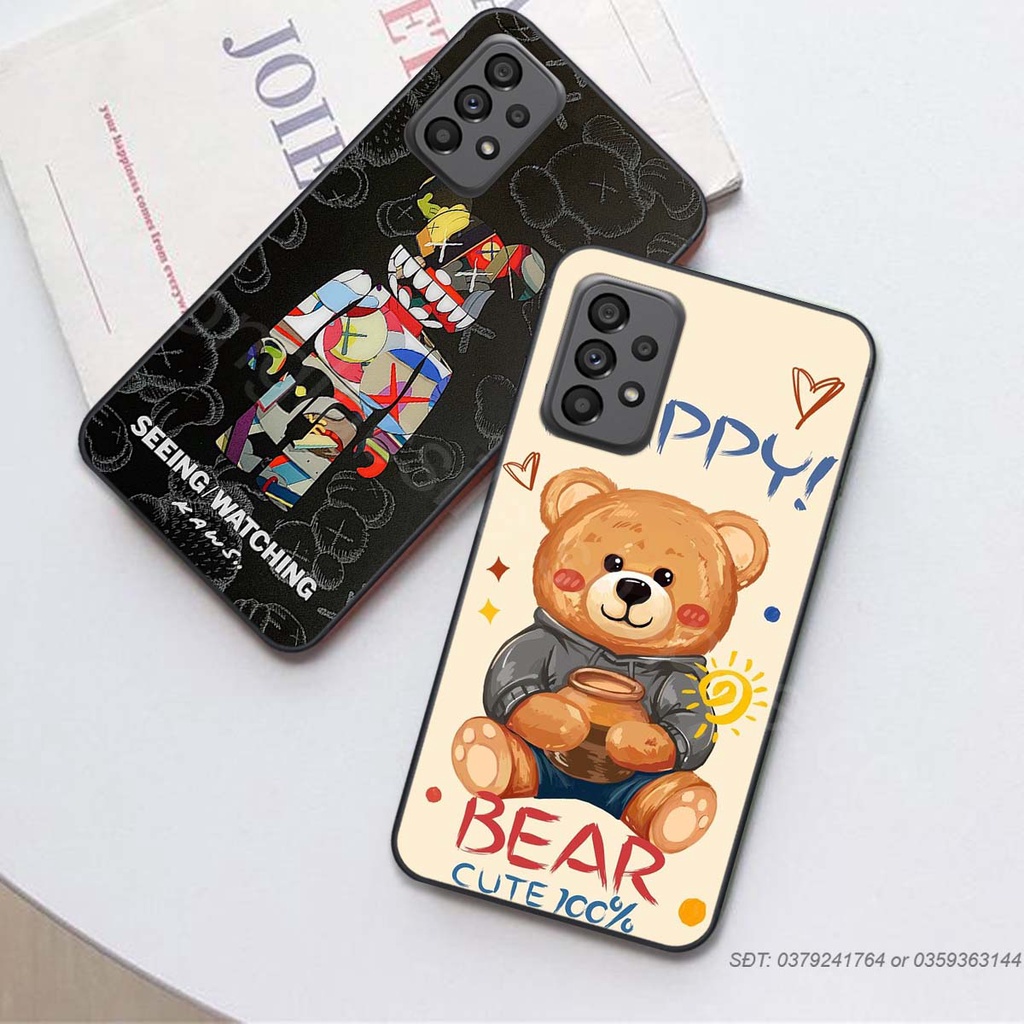 Ốp lưng điện thoại Samsung A13 / A23 / A53 in hình gấu dễ thương cute chất lượng giá rẻ