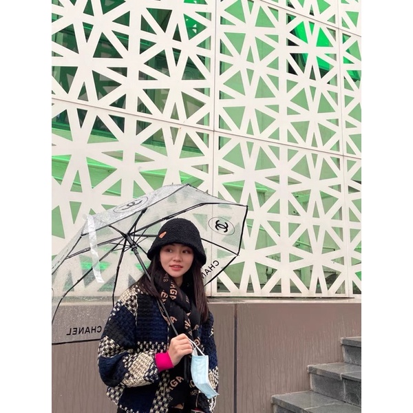 Áo khoác dạ tweed kẻ dọc phong cách Hàn quốc thu đông