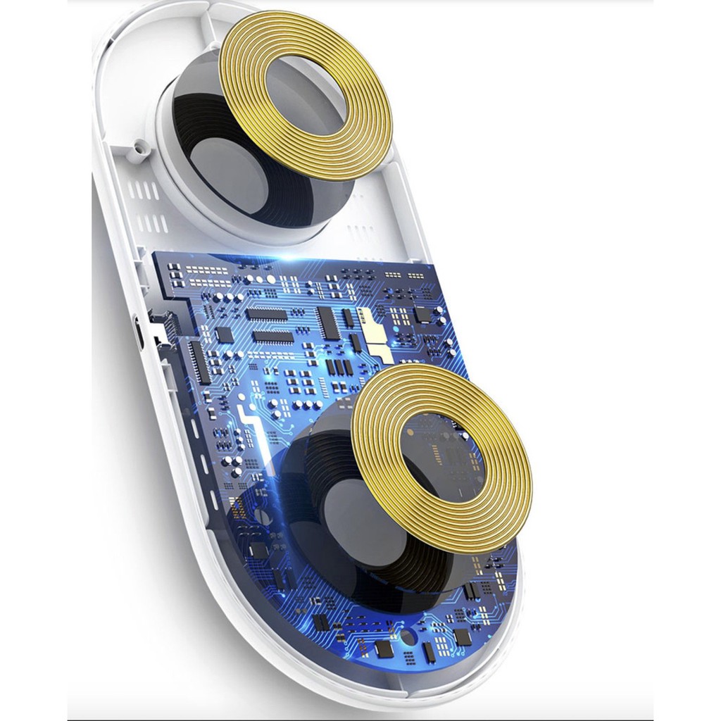 Đế sạc nhanh không dây 2in1 cho điện thoại và Airpods đa năng