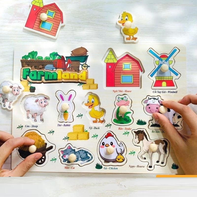 Bảng Chữ Cái Cho Bé Bảng Núm Gỗ Tiếng Việt Vừa Học Vừa Chơi Cho Bé Shop Mẹ Bí Đỏ PK75