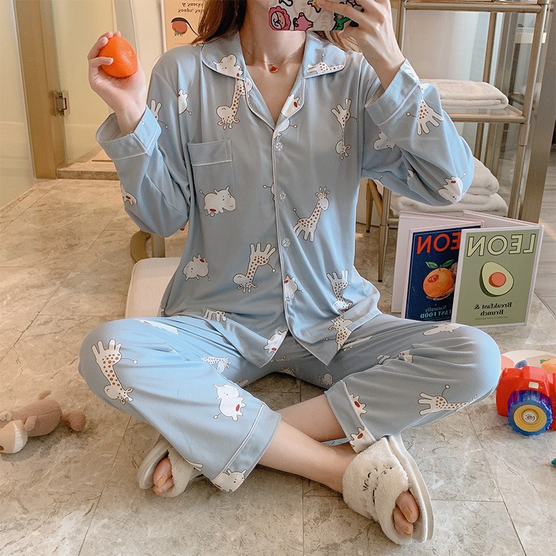 Đồ Bộ Pijama Dài Tay Lụa, Đồ Ngủ Mặc Nhà Pizama Nữ - Sợi Tơ Sữa Cao Cấp Mềm, Mịn - Siêu Dễ Thương