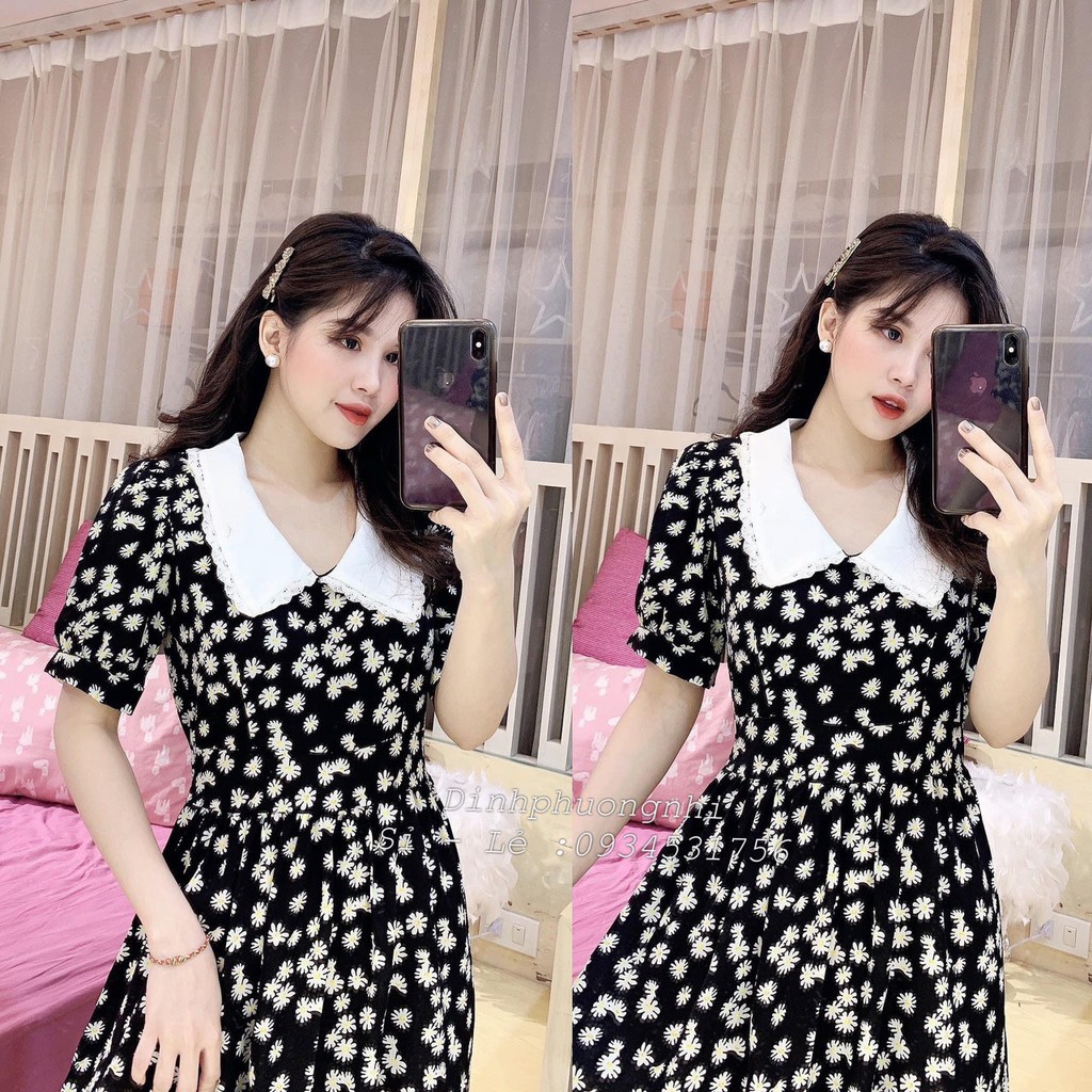 VÁY HOA NHÍ CỔ PITER CÔNG CHÚA 💖FREESHIP💖  ĐẦM  NỮ XINH XẮN DÁNG SUÔNG