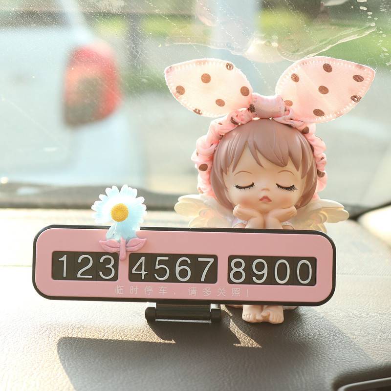 Bảng Số Điện Thoại Đăt Taplo Ô Tô Hình Thiên Thần Annie Dễ Thương