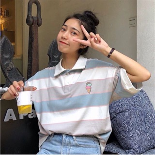 Áo Polo Ulzzang pastel