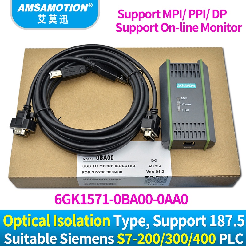 SZ USB-MPI DP PPI cho Siemens S7-200 / 300 / 400 Cáp lập trình PLC Bộ chuyển đổi PC USB A2 6GK1571-0