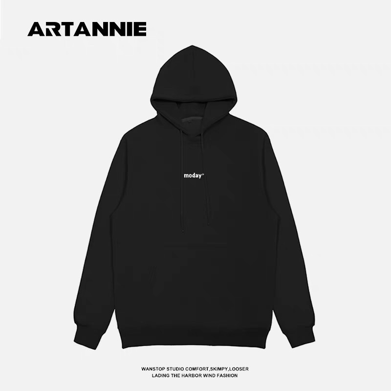 [ Sẵn Xám M, Tím 2XL, Kem XL ] Áo Hoodie MODAY nỉ hoạ tiết ở lưng unisex form oversize | BigBuy360 - bigbuy360.vn