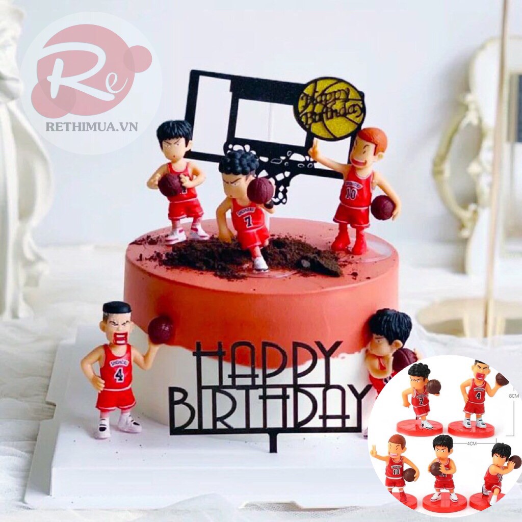 [SIÊU RẺ❤️] –Đội bóng rổ - Trang trí bánh sinh nhật bánh kem