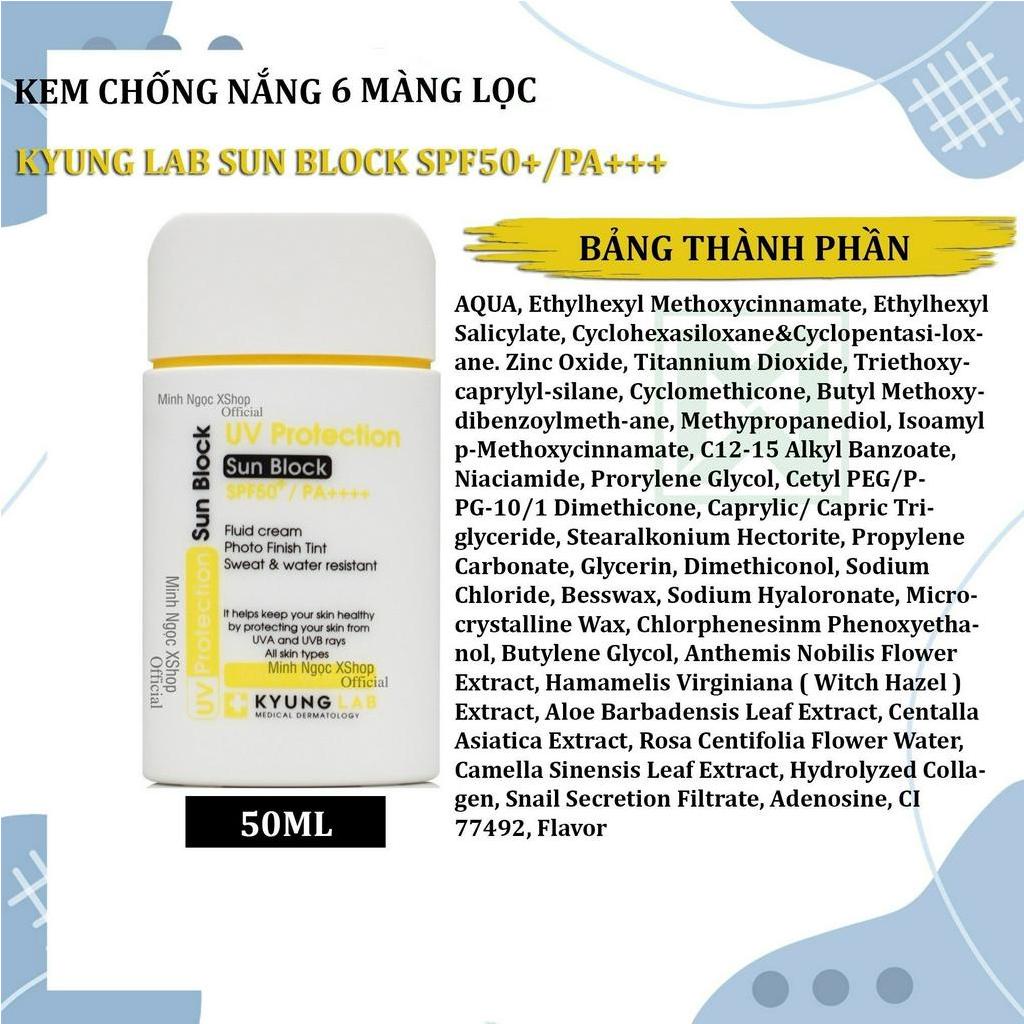 Kem chống nắng 6 màng lọc KyungLab Sun Block SPF50+/ PA+++ 50ML